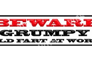 A humorous sign warning of a Trump fart in progress.