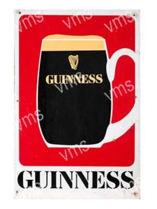 Heavy duty galvanised sheet steel metal sign powder coated and baked at 300 degrees to achieve a deep gloss finish similar to a 1950's enamel metal signs.This metal sign comes with pre drilled holes for easy mounting onto any surface indoors or outdoors SIZED IN INCHES NOT CHEAP CHINESE TIN OR ALUMINIUM