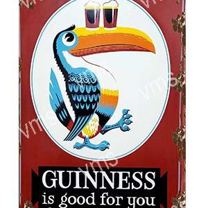Heavy duty galvanised sheet steel metal sign powder coated and baked at 300 degrees to achieve a deep gloss finish similar to a 1950's enamel metal signs. This metal sign comes with pre drilled holes for easy mounting onto any surface indoors or outdoors SIZED IN INCHES NOT CHEAP CHINESE TIN OR ALUMINIUM