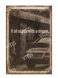  Heavy duty galvanised sheet steel metal sign powder coated and baked at 300 degrees to achieve a deep gloss finish similar to a 1950's enamel metal signs.This metal sign comes with pre drilled holes for easy mounting onto any surface indoors or outdoors SIZED IN INCHES NOT CHEAP CHINESE TIN OR ALUMINIUM 