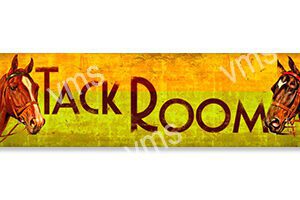 Sign reading 'Back Room' on a textured yellow background.