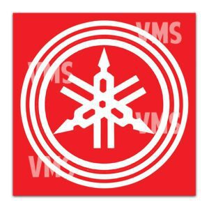 Yamaha logo with red background and white design.