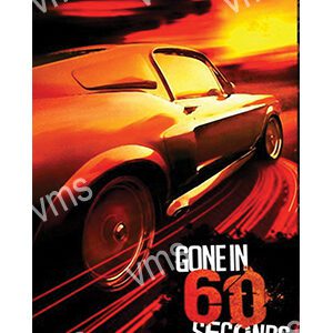 A sleek sports car with motion blur and bold text.