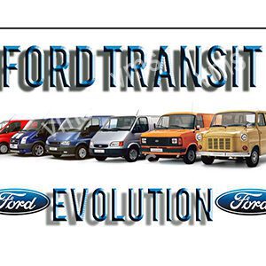 Evolution of Ford Transit vans through the years.