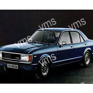 Classic dark blue sedan car from the 1980s with chrome accents.