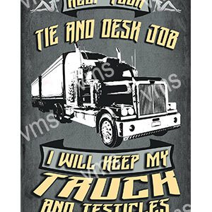 Graphic t-shirt with truck and bold text about pride in driving.