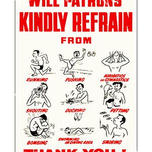 HHU003 - Pool Rules - 8"x12"