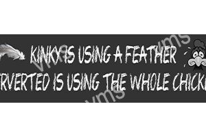 HHU036 - Kinky Is Using A Feather - 18"x4.5"