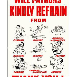 HHU004 - Pool Rules - 12"x18"