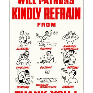 HHU005 - Pool Rules - 16"x24"