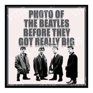 Black and white photo of The Beatles before fame.