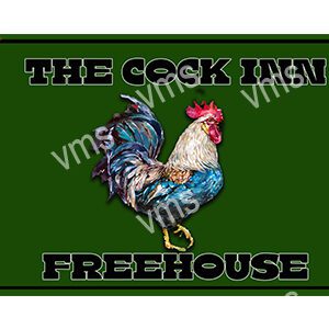 Logo of The Cock Inn Freehouse featuring a colorful rooster.