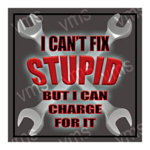 HHU025 - Can't Fix Stupid - 12"x12"