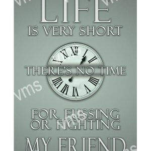 HHU031 - Life Is Short - 8"x12"