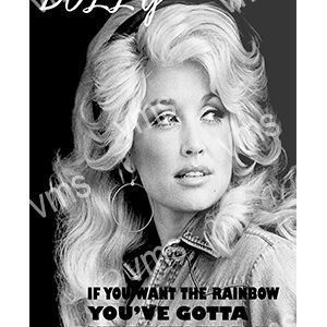 Black and white portrait of a woman with voluminous blonde hair and expressive eyes.