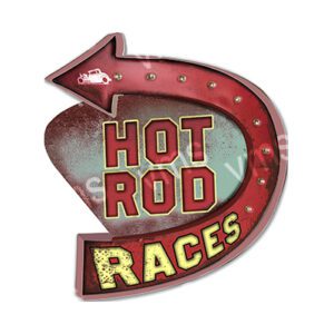 HR004 - Hot Rod Races Shape - 16"x14"