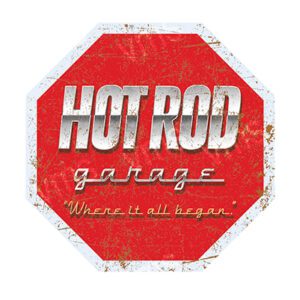 HROD002 HOT ROD GARAGE SHAPE 36"X36"