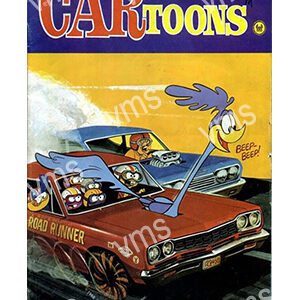 Classic cartoon cover featuring a coyote in a car chase.