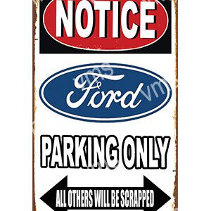 A humorous parking sign for Ford vehicles only.