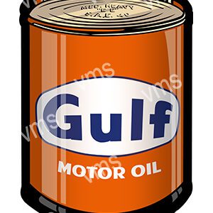 OILCAN002 GULF OIL CAN SHAPE 16"X24"