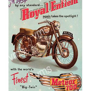 Vintage advertisement for the Meteor 700 motorcycle.