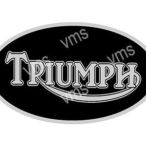 Triumph logo in black and white.