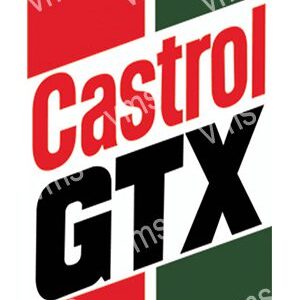 Castrol GTX motor oil logo with red, black, and green colors.