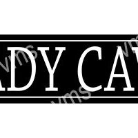 Black and white street sign reading 'LADY CAT'.