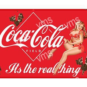 Vintage Coca-Cola advertisement with a festive holiday theme.