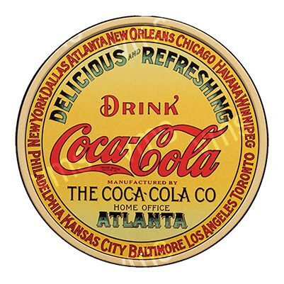 Vintage Coca-Cola advertising button from 1904.