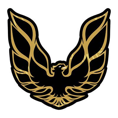 Black and gold stylized eagle emblem with wings spread wide.