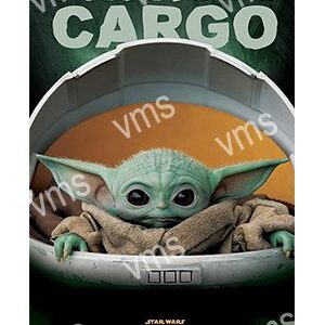 Cute Baby Yoda (Grogu) sitting in his floating pod.