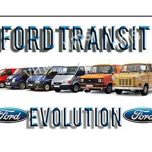 Evolution of Ford Transit vans through the years.