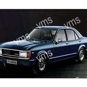 Classic dark blue sedan car from the 1980s with chrome accents.