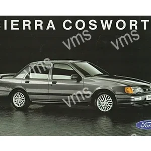 Classic Ford Sierra Cosworth in silver with sporty design and iconic styling.