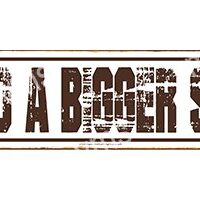 Grungy text reading 'I DID A BIGGER ST' in a distressed style.