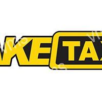 Logo with yellow and black text reading 'TAKE TAXI'.