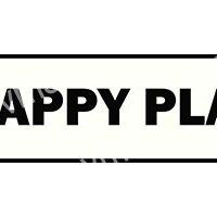 Text logo reading 'Happy Place' in bold black letters with a rectangular border.