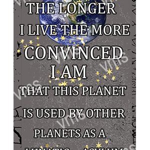 Inspirational quote about life and planets on a textured background.