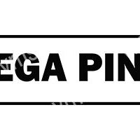 Black and white text logo reading 'MEGA PINS'.