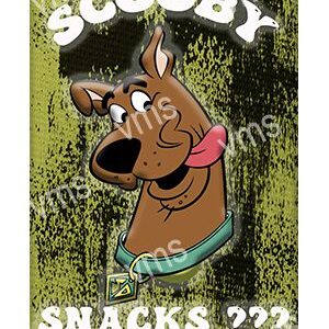 Scooby-Doo licking his lips with a playful expression.