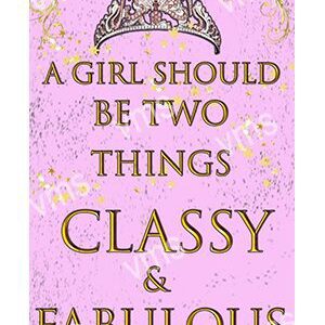 Inspirational quote on a pink glittery background with a crown graphic.