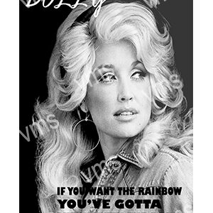 Black and white portrait of a woman with voluminous blonde hair and expressive eyes.