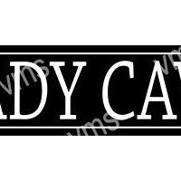 A black and white sign with 'CANDY CAT' text.