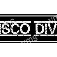 Black and white logo with 'DISCO DIV' text in a distressed style.