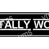 Black and white graphic with the words 'TOTALLY WOKE'.