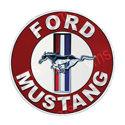 Classic Ford Mustang emblem with running horse and tri-bar design.
