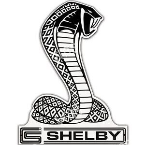 Black and white Shelby cobra logo graphic.