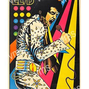 Colorful vintage poster of a man singing passionately into a microphone.