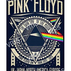 Vintage Pink Floyd concert poster featuring iconic prism and rainbow design.